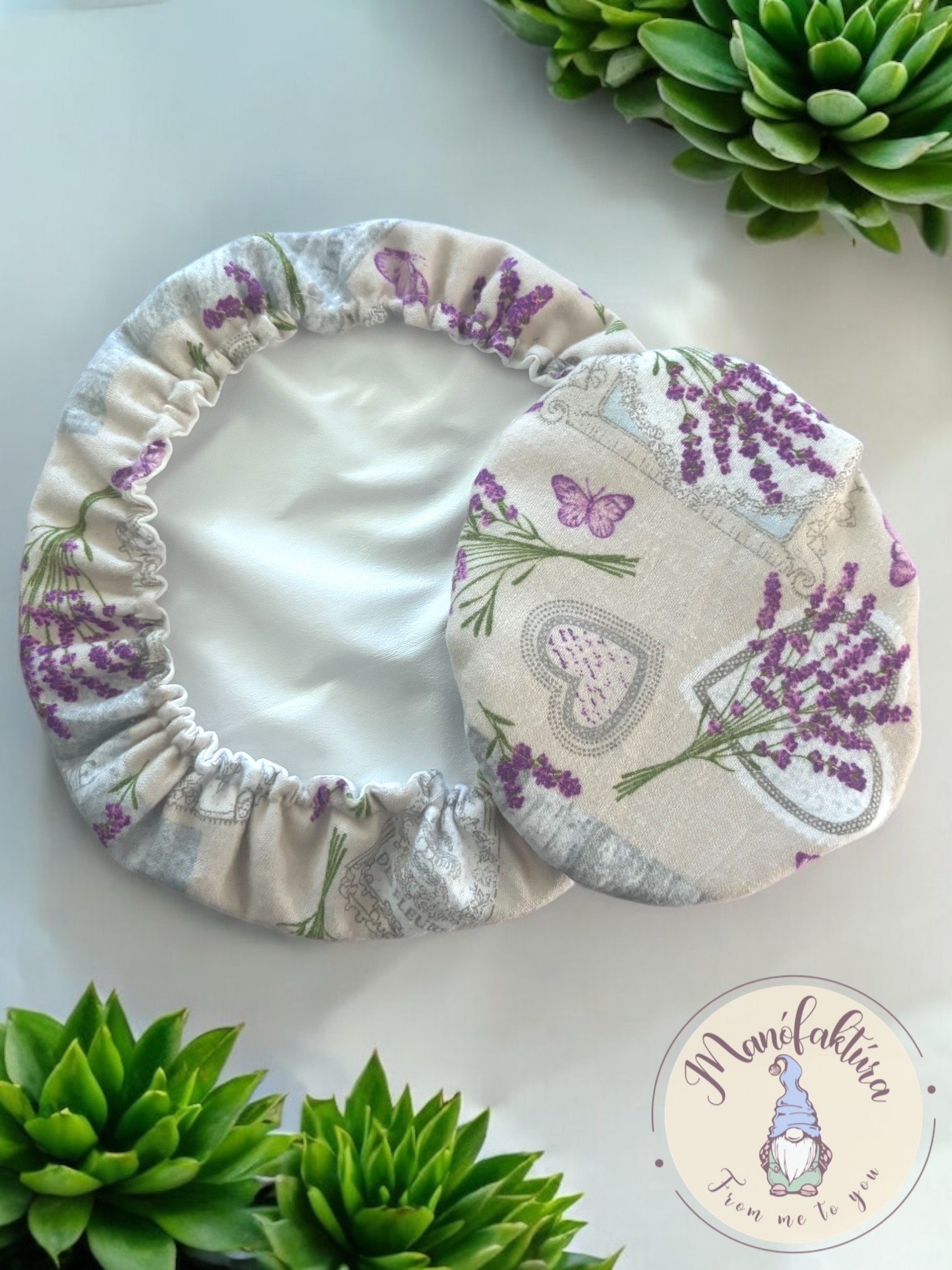 Levendulás - pillangós textil edényfedő szett