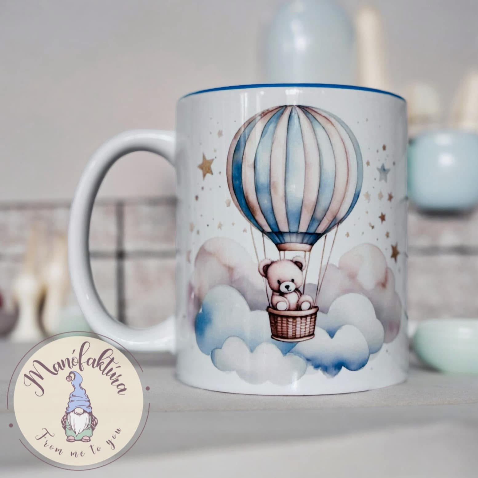 Hőlégballonos macis bögre