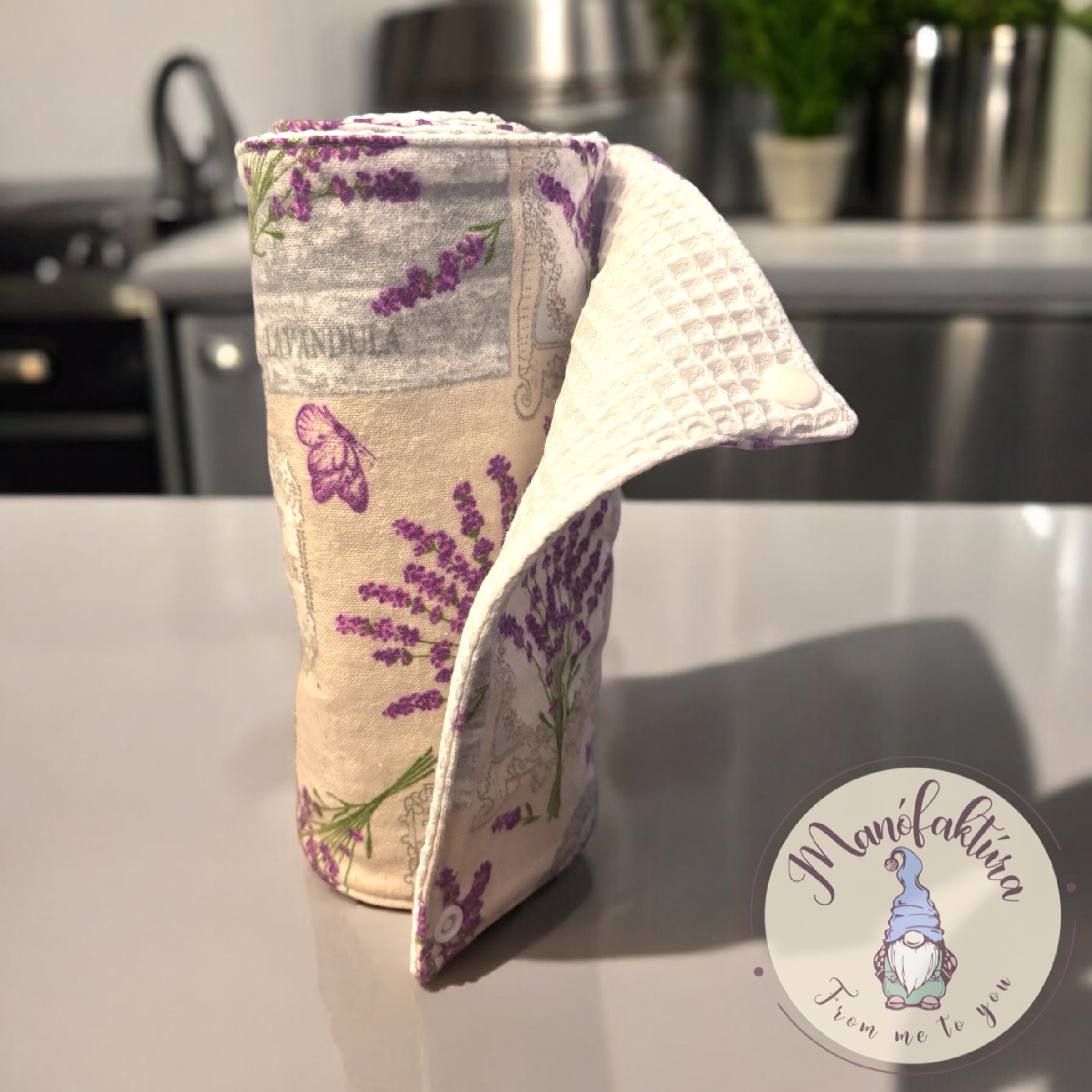 Levendula mintás konyhai törlőkendő